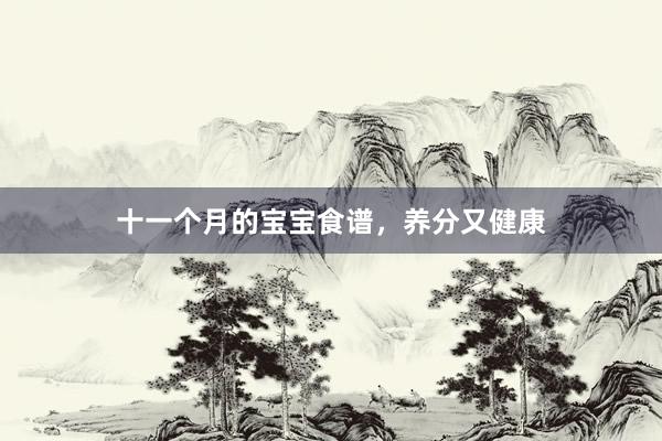 十一个月的宝宝食谱，养分又健康